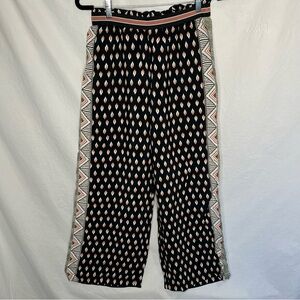 Anthropologie Maeve Rooibos Black Wide Leg Pants Womens Sz S Boho Festival Flowy